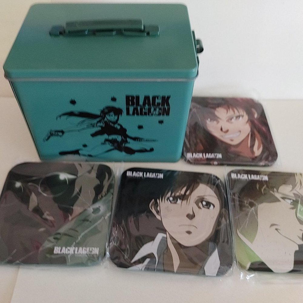 Black Lagoon Ammo Box 4 Piece Coaster Set Funimation Loot Crate Exclusive New